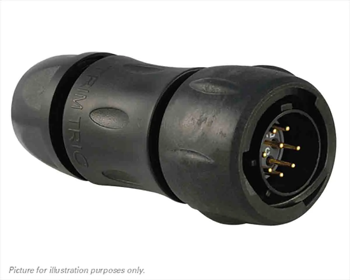 Connettore circolare MIL Maschio Souriau Sunbank by Eaton, Ad angolo diritto, 8 poli, Maschio, Montaggio su cavo