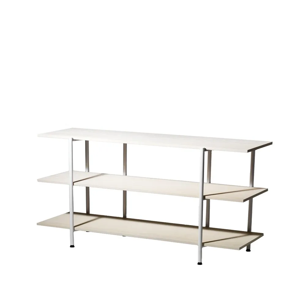 Consolle Lilly.iq{font-size:18px}frassino pigmentato bianco, struttura in acciaio laccato bianco, 120 cm