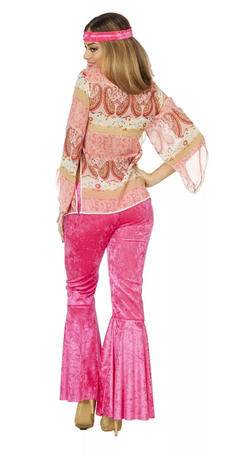 Costume hippie Rosa anni '70