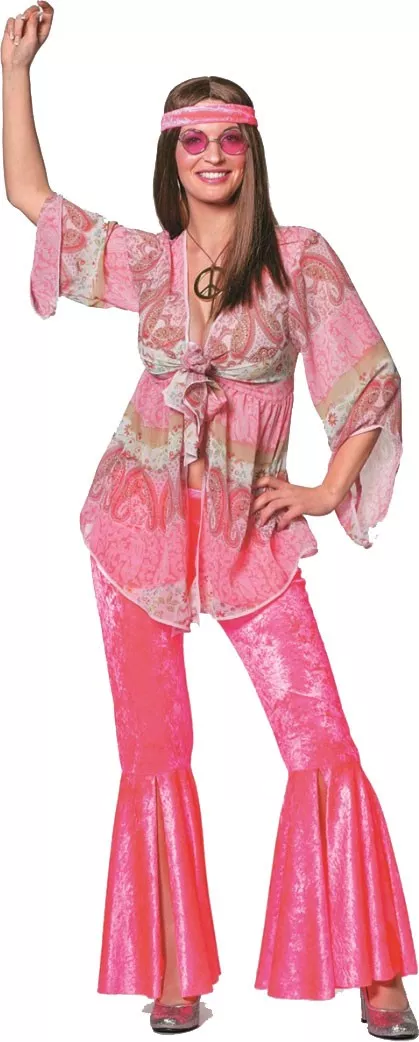 Costume hippie Rosa anni '70