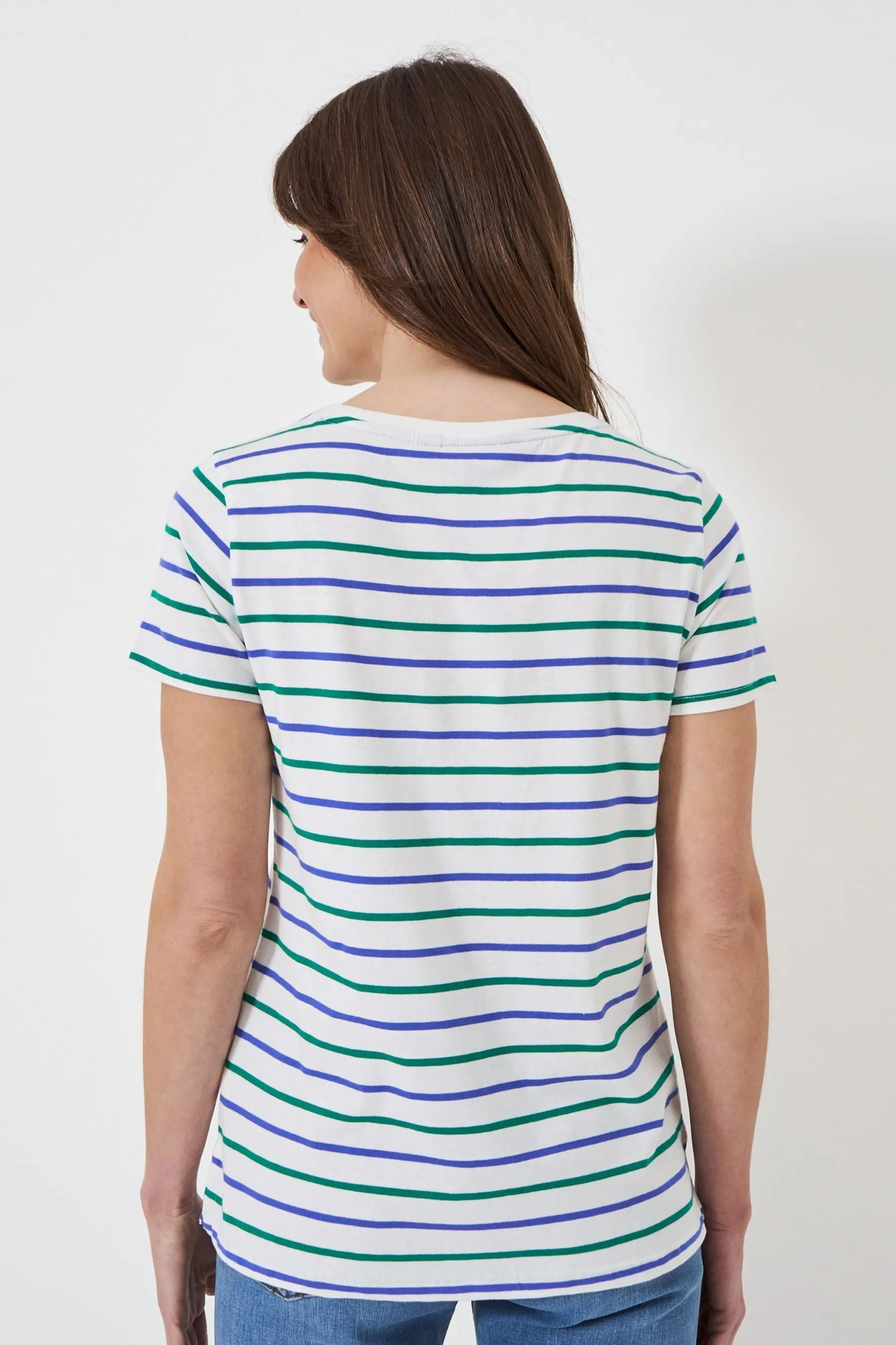 Crew Clothing 100% Cotone Breton T Shirt    