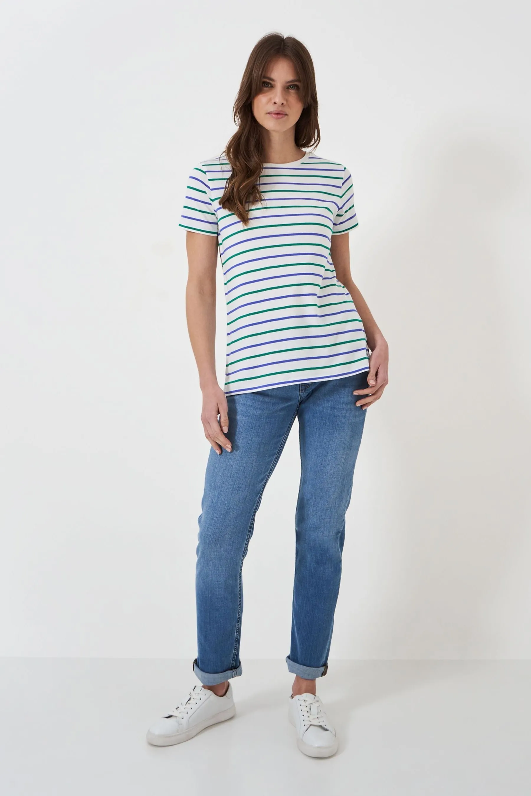 Crew Clothing 100% Cotone Breton T Shirt    