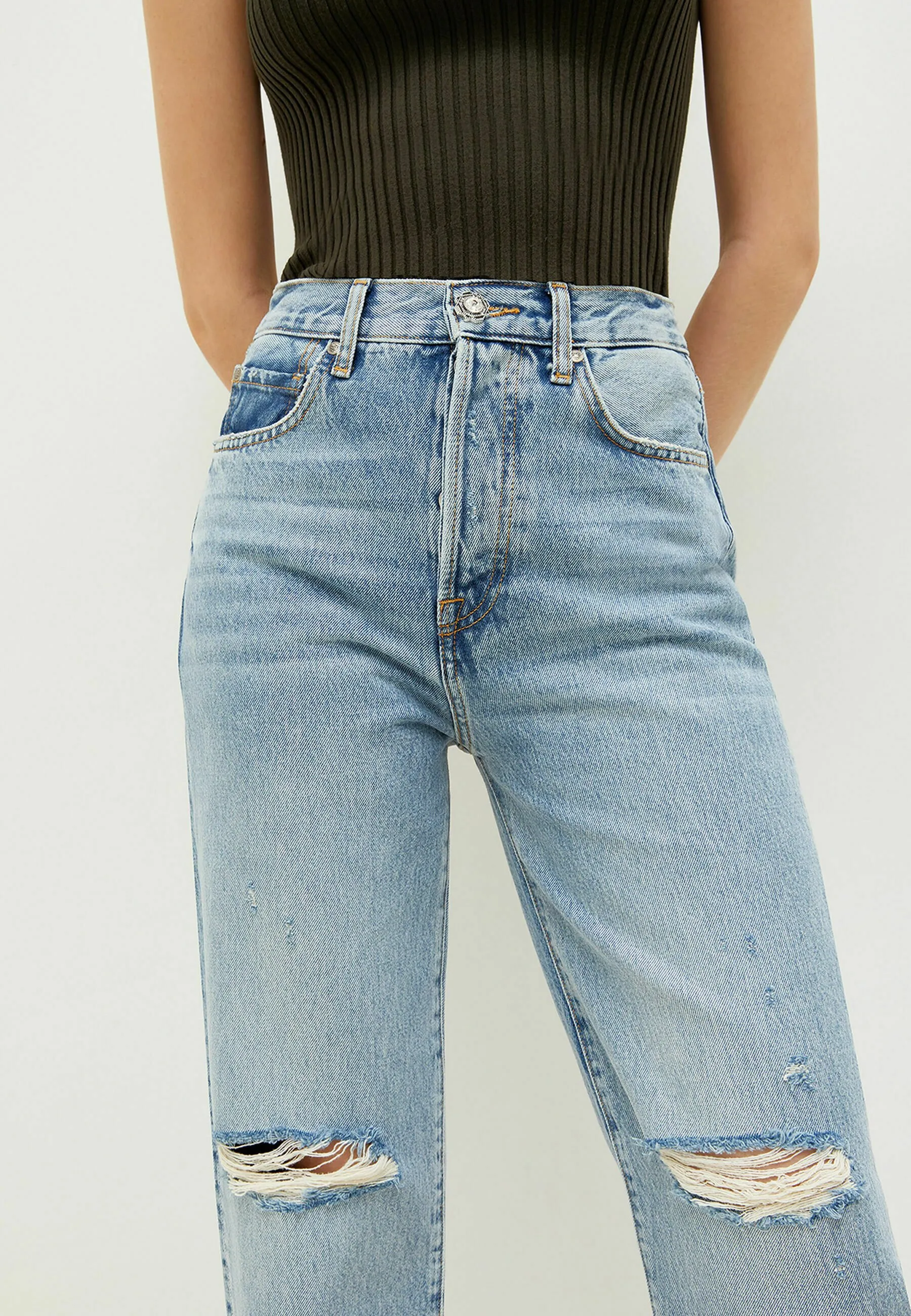 CROPPED - Jeans a sigaretta