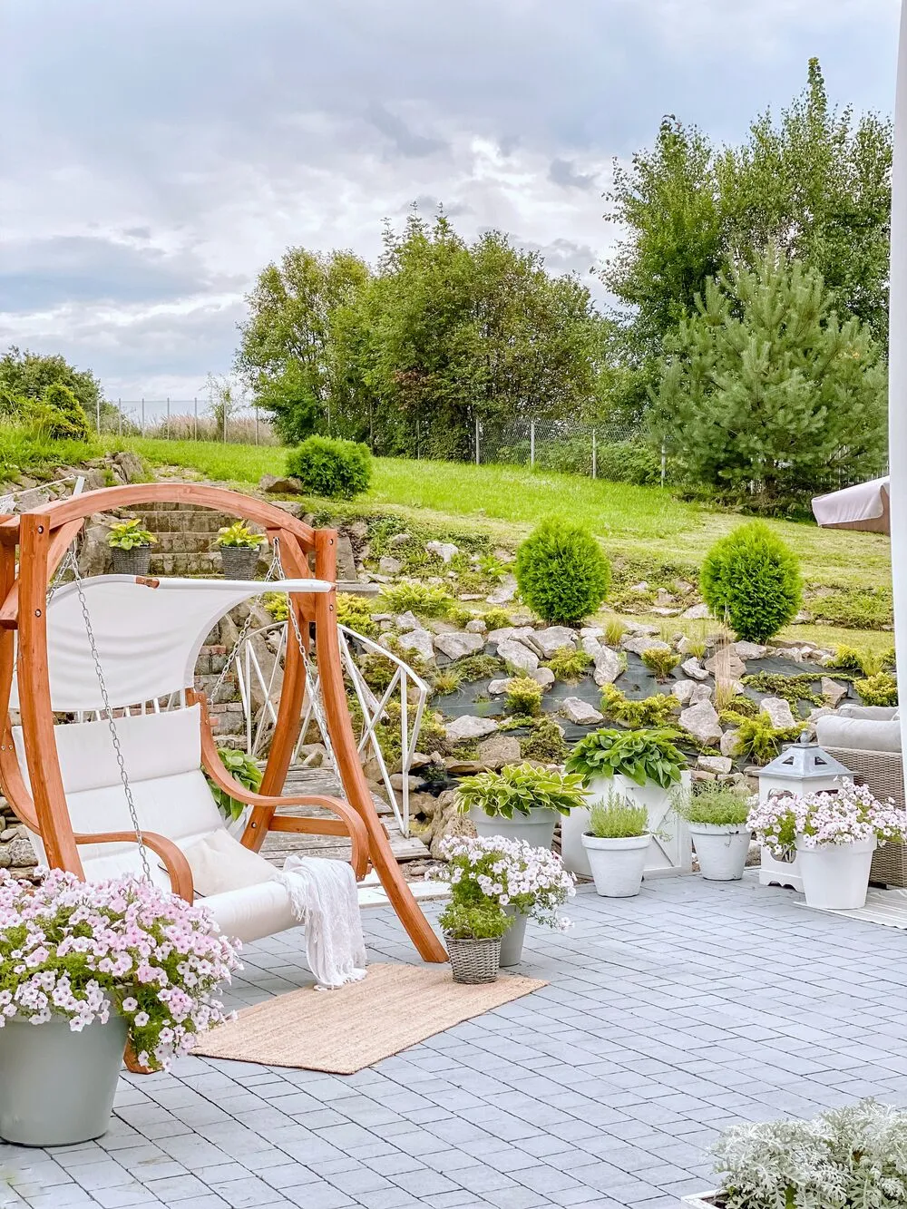 Dondolo da giardino APRILIA Legno Marrone