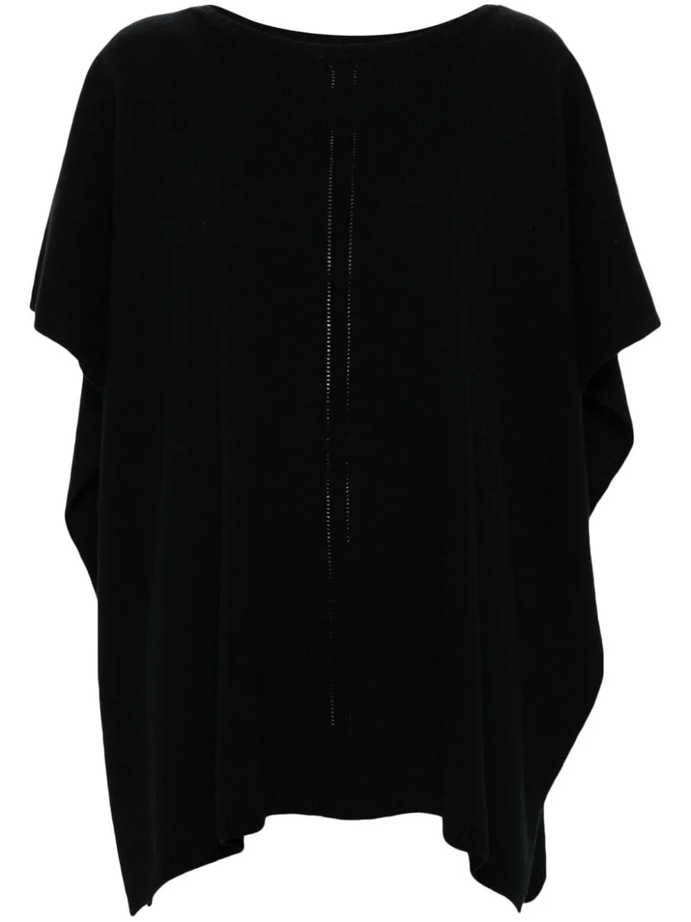 Fabiana Filippi-poncho in maglia pointelle