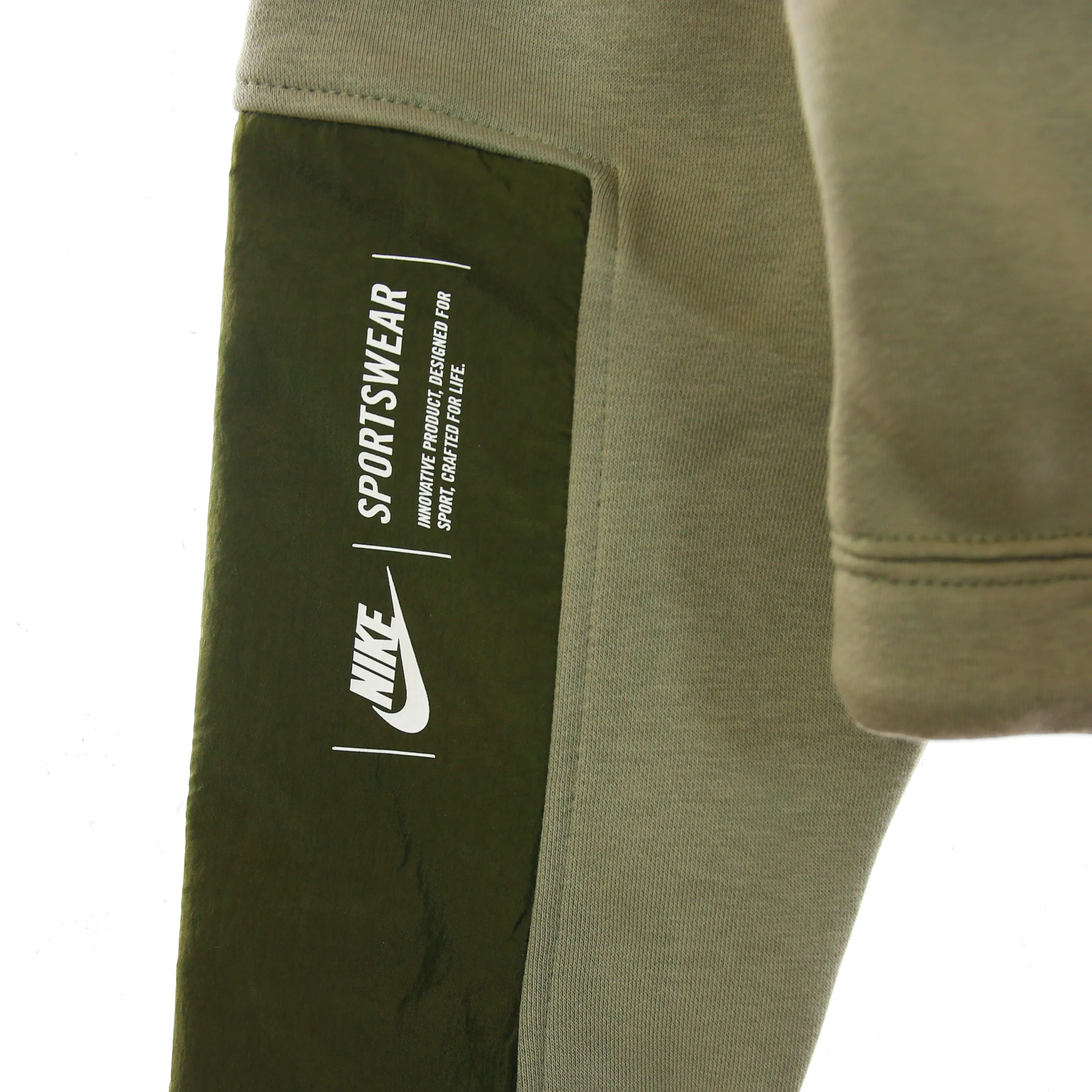 Felpa Girocollo Corta Donna W Sportswear Crew Fleece Uu Light Army/cargo Khaki/cargo Khaki