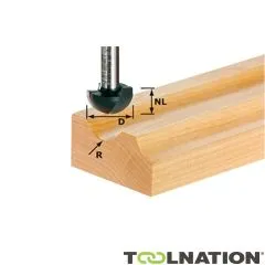 Festool Accessori 490985 Fresa per profili cavi HW gambo 8 mm HW S8 R8