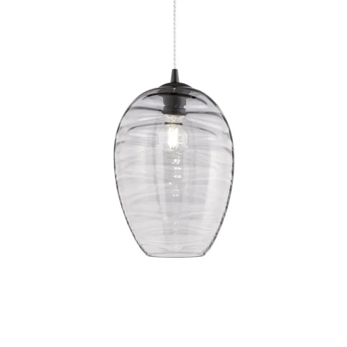 Fischer-Honsel Gordes Lampada a Sospensione Nero, 1-Luce