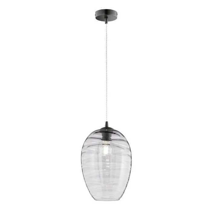Fischer-Honsel Gordes Lampada a Sospensione Nero, 1-Luce