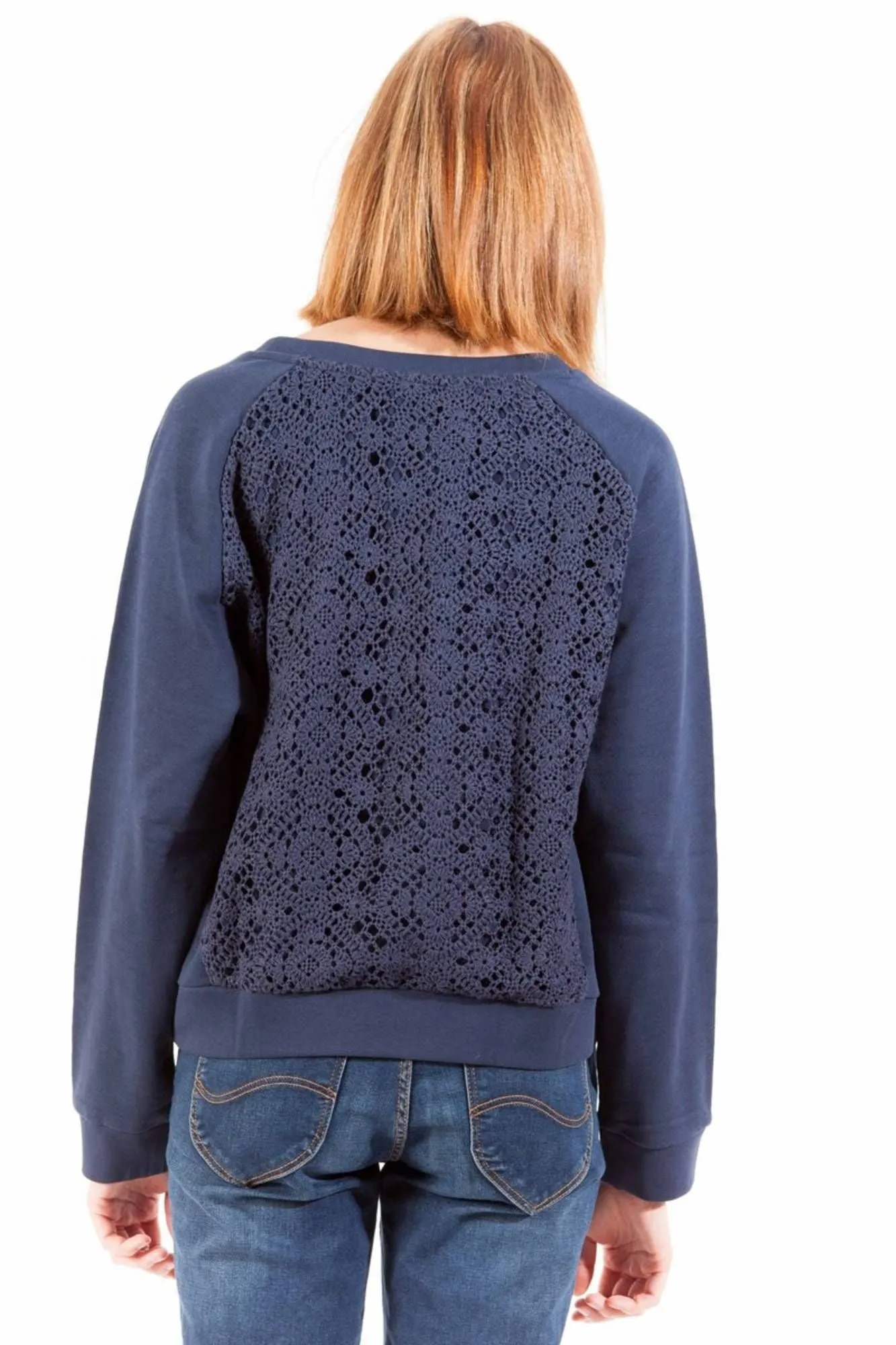 GANT FELPA SENZA ZIP DONNA BLU