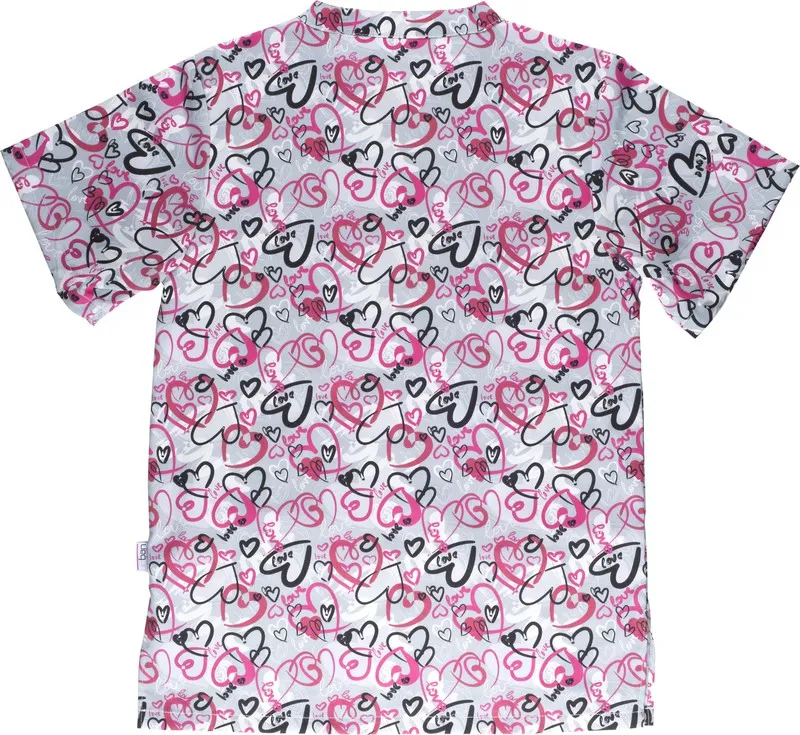 Giacca a maniche corte, una borsa sul petto stampa unisex Love STAMPATO