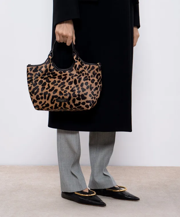 Gianni Chiarini Borsa tote Dua in pelle stampa animalier con logo BS11109HORSY