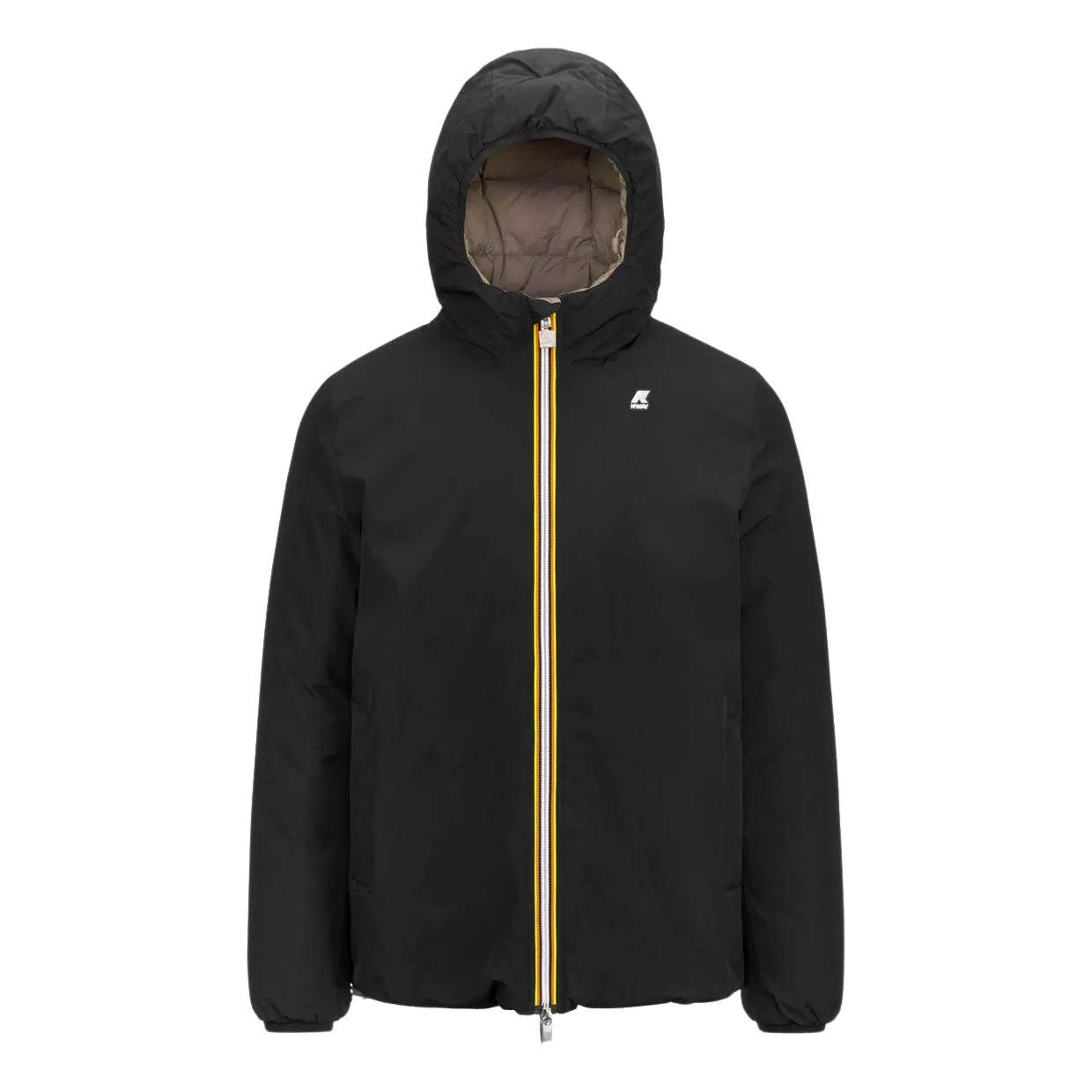 Giubbino Uomo K-Way Jack St Thermo Reversibile Nero/Beige
