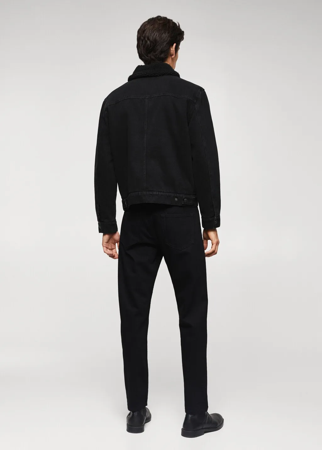 Giubbotto denim pelliccia di pecora