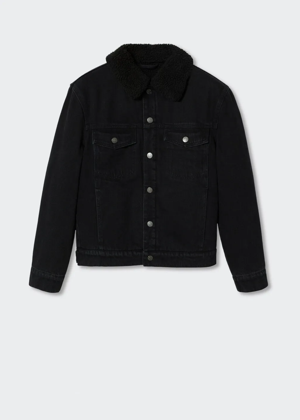 Giubbotto denim pelliccia di pecora