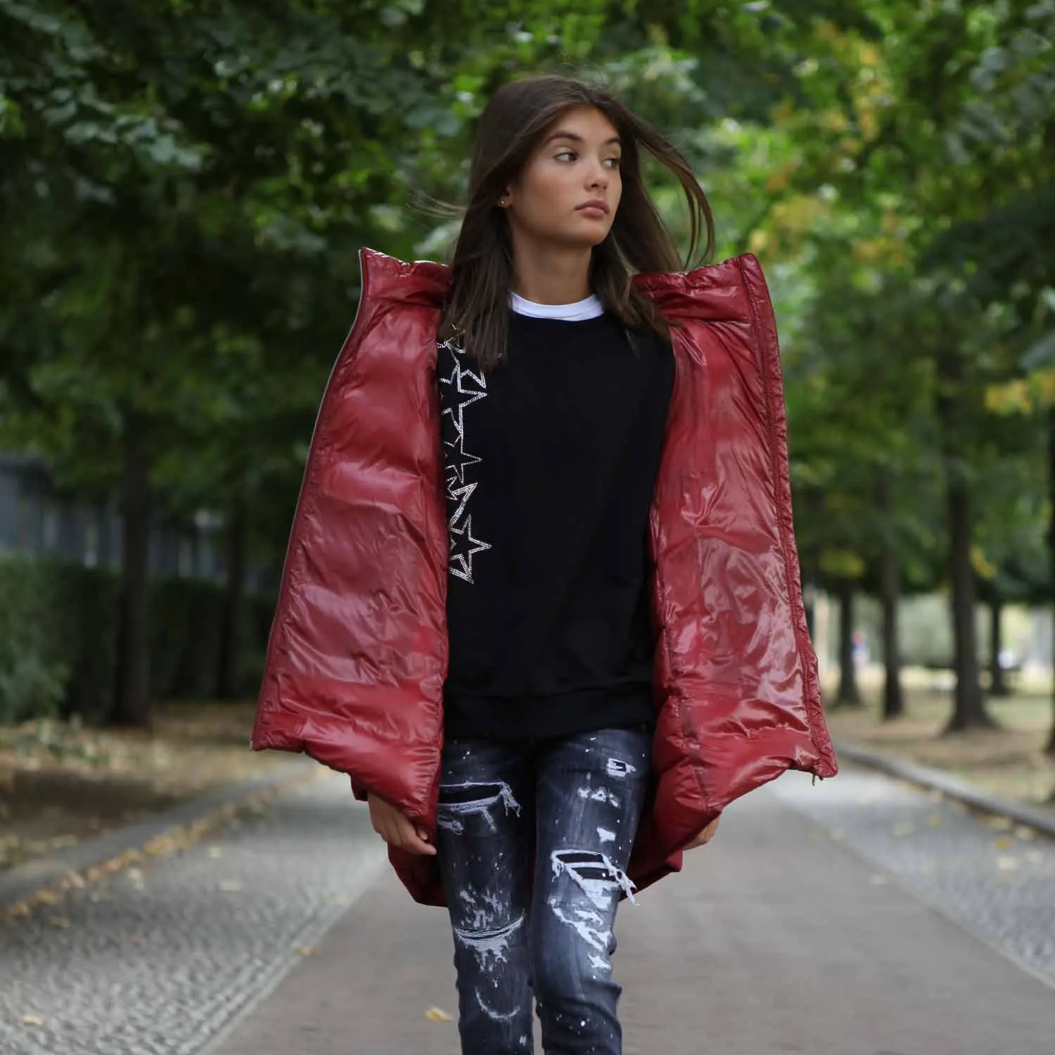 Giubbotto Rosso Bambina E Teen