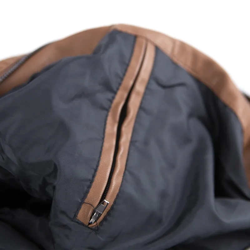 Giubbotto Uomo Simil Pelle Balza in Cotone Modello Giubbino Primaverile Dresserd