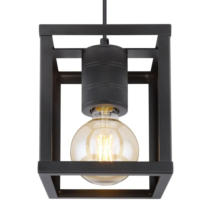 Globo HAGAR Lampadario a sospensione Nero, 1-Luce