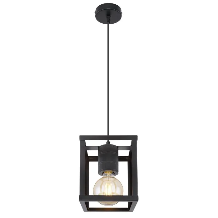 Globo HAGAR Lampadario a sospensione Nero, 1-Luce