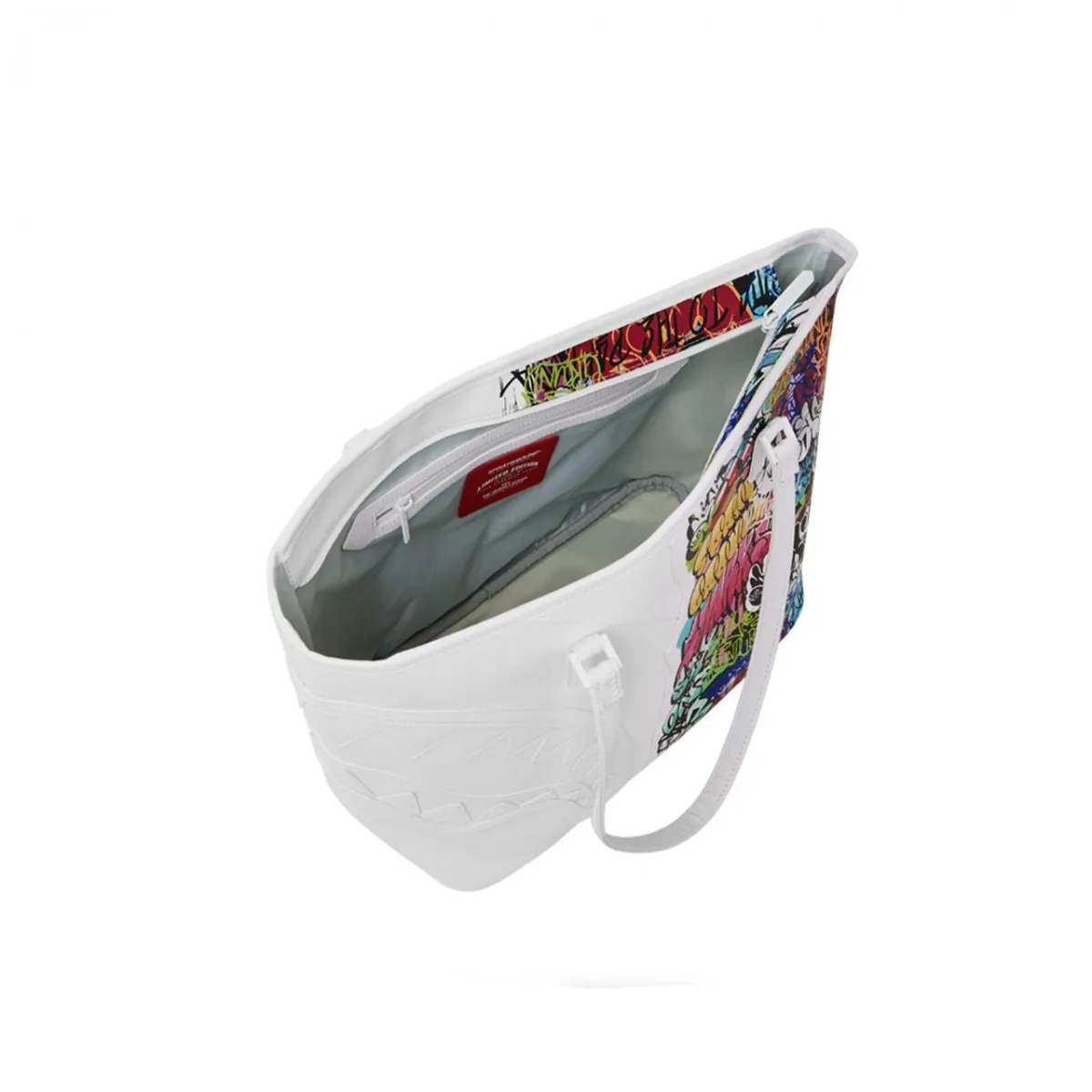 Half Graff Tote, Bianco