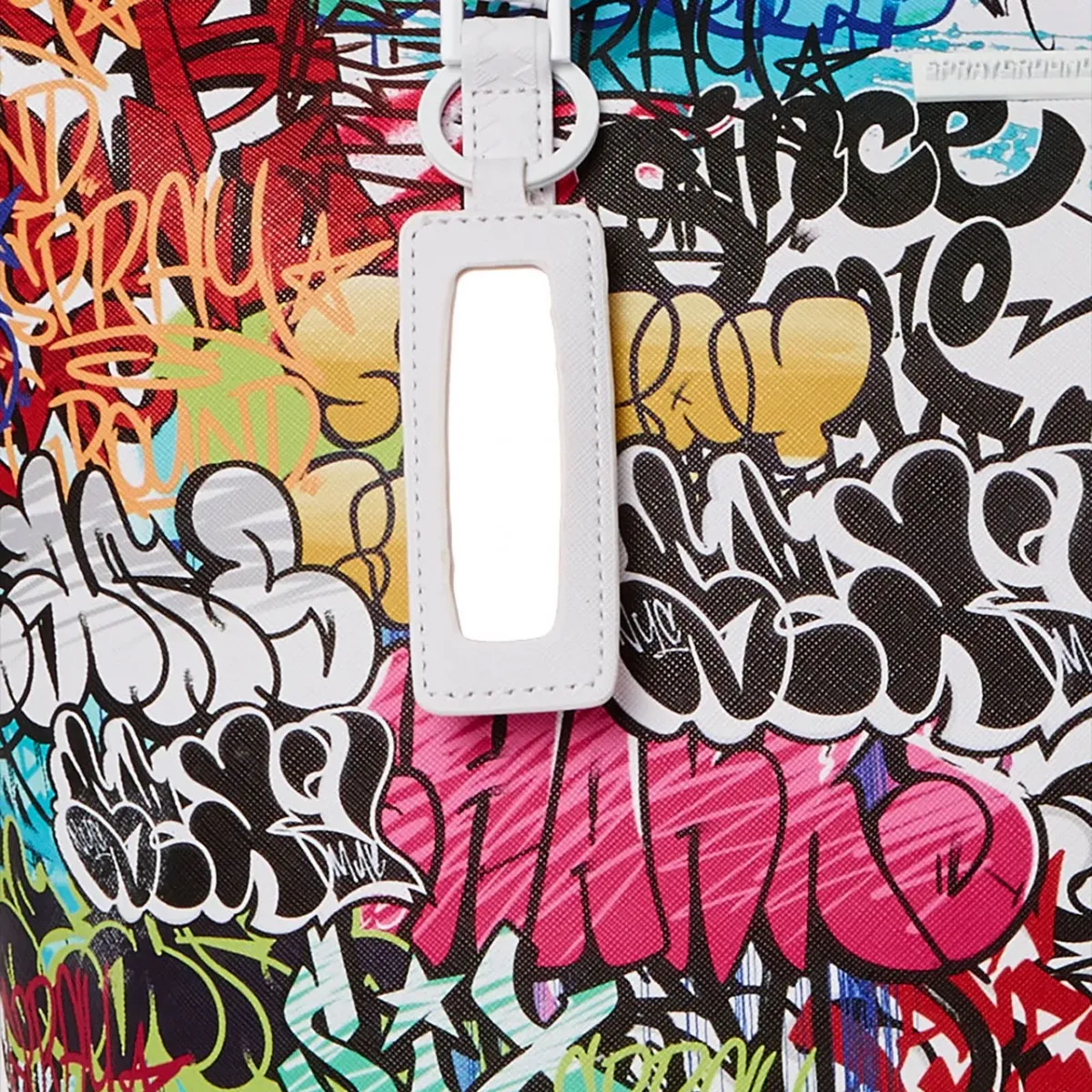 Half Graff Tote, Bianco