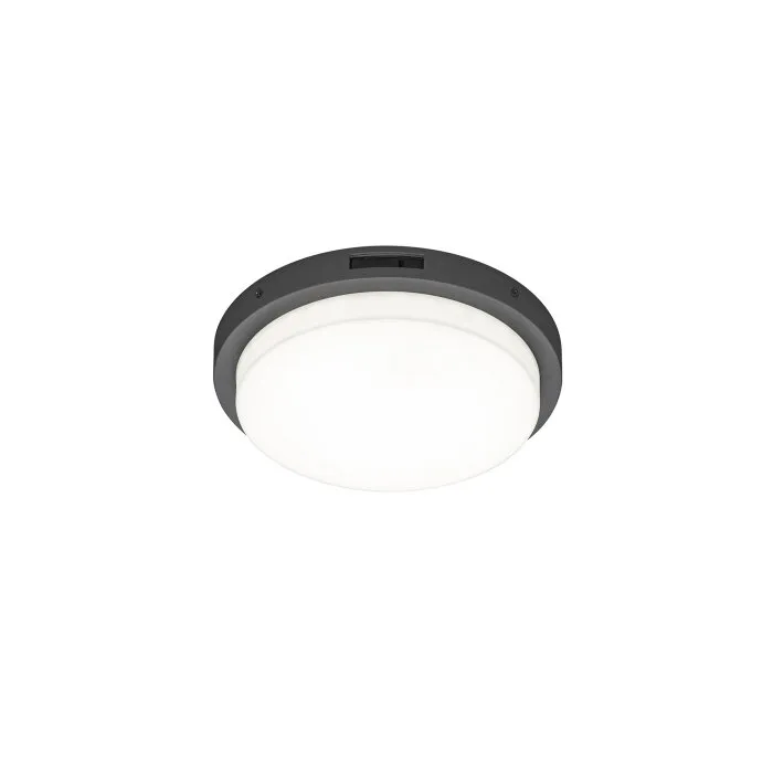 Illuminazione Trio Leuchten BERMEJO Plafoniera LED Antracite, 1-Luce, Sensori di movimento