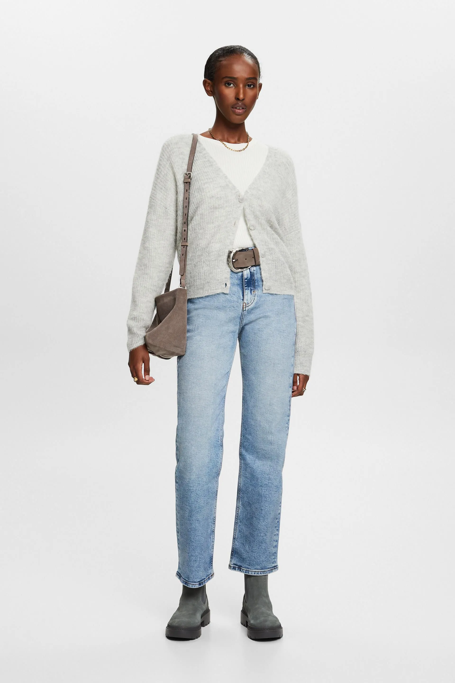 Jeans dritti retrò a vita alta