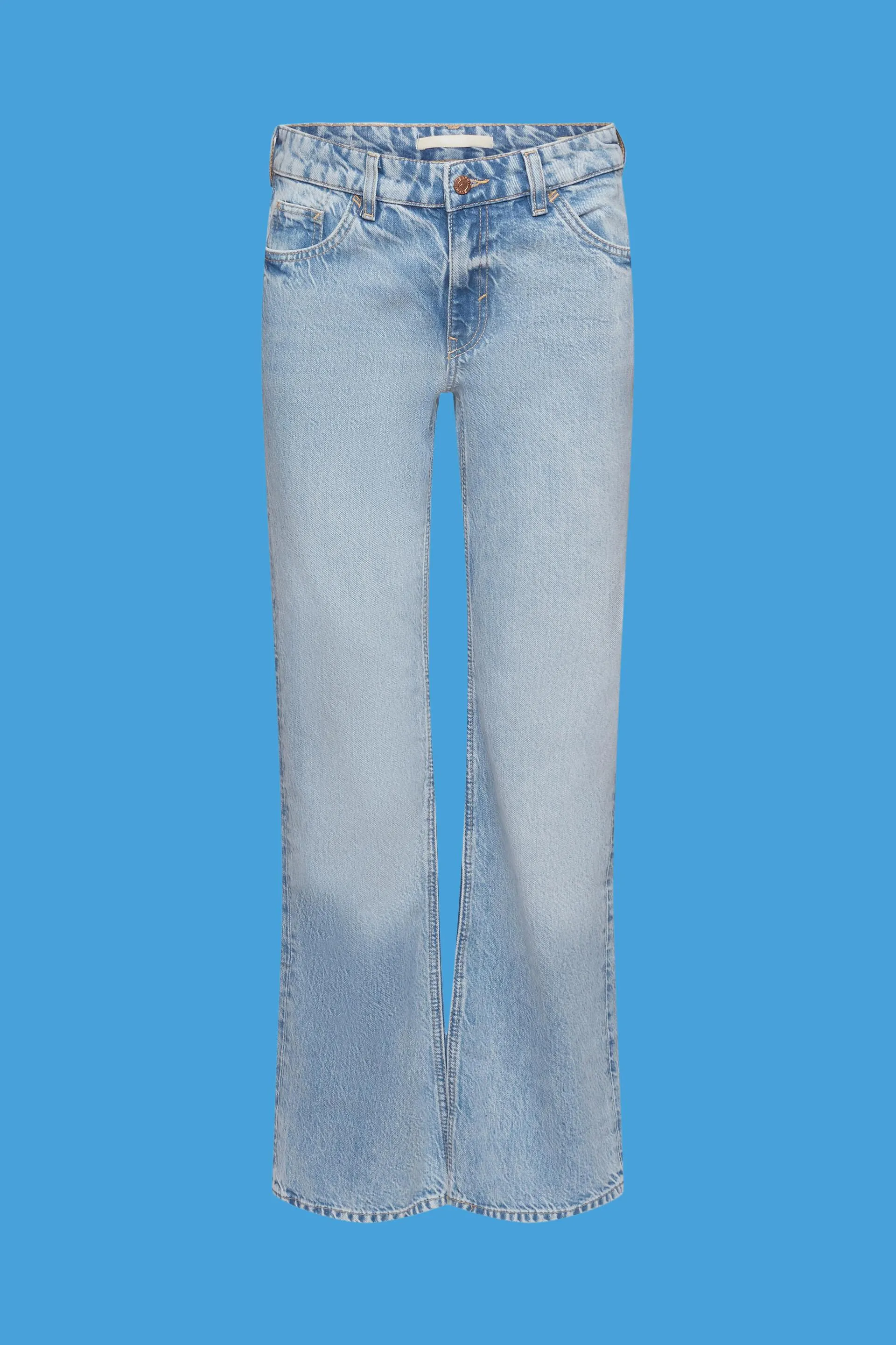 Jeans retrò con vita media e taglio leggermente svasato