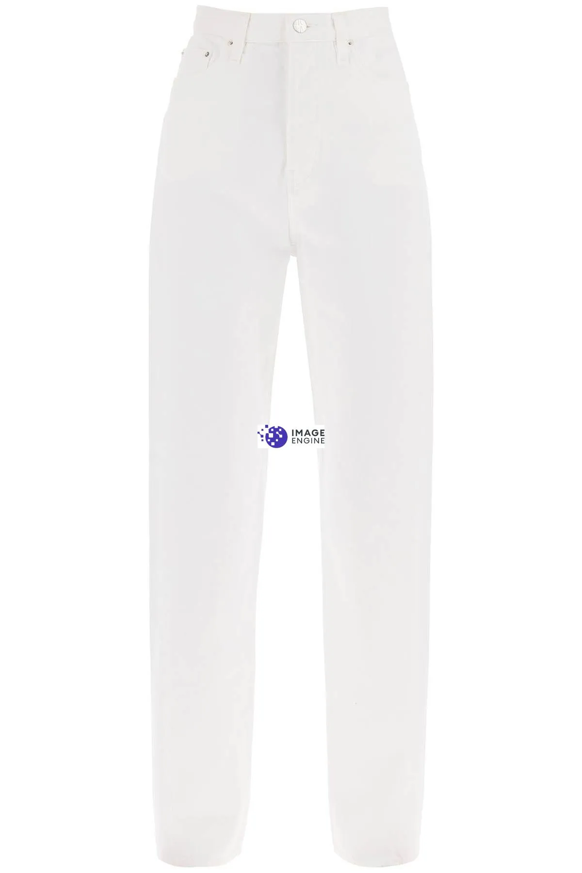 Jeans straight twisted seam
