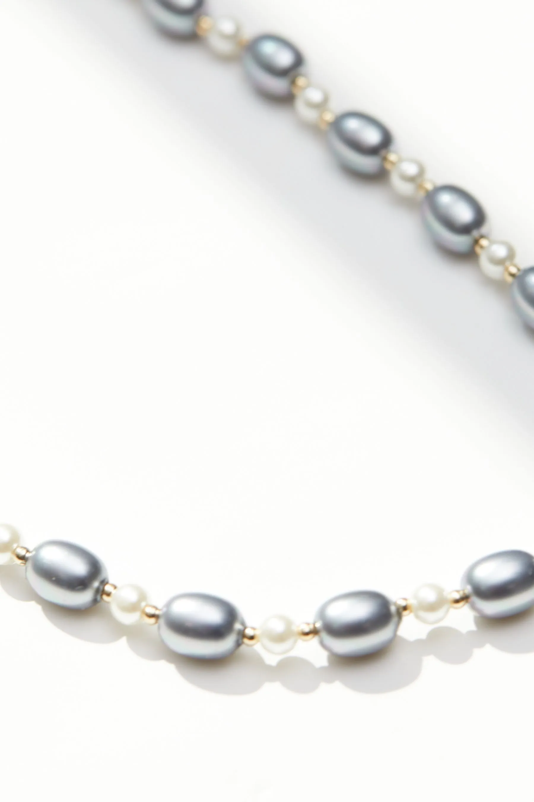 Jon Richard - Bracciale lucido a maglie ovali con perle