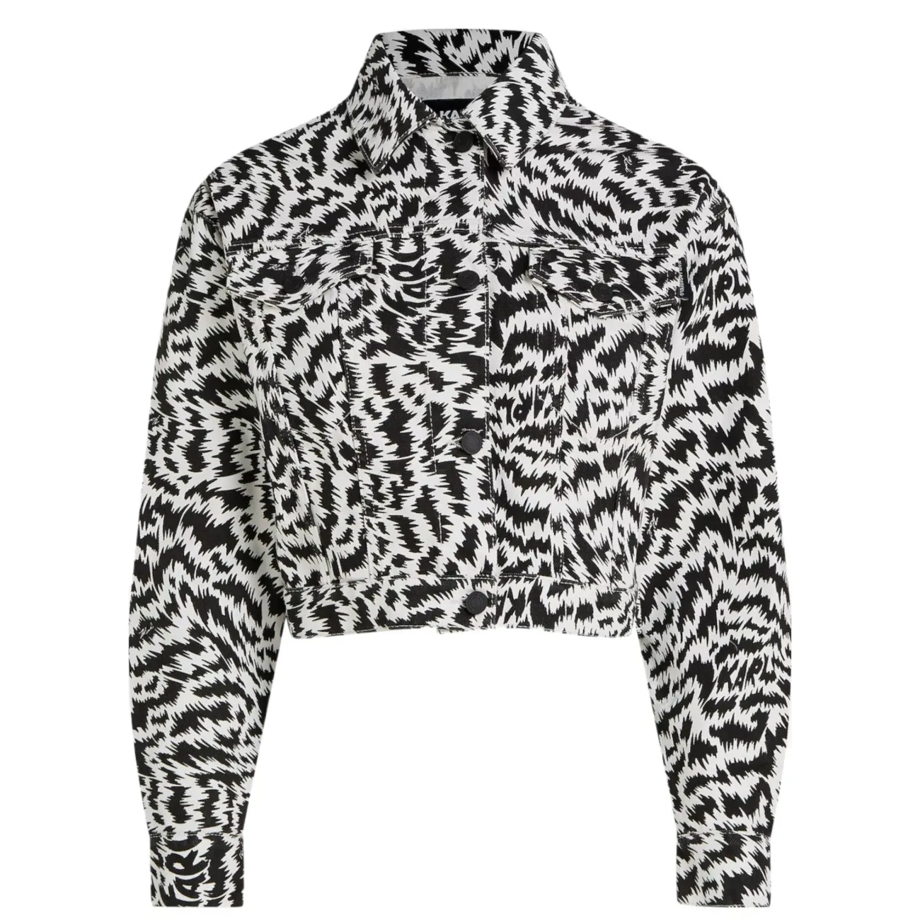 Karl Lagerfeld giubbotto jeans zebrato