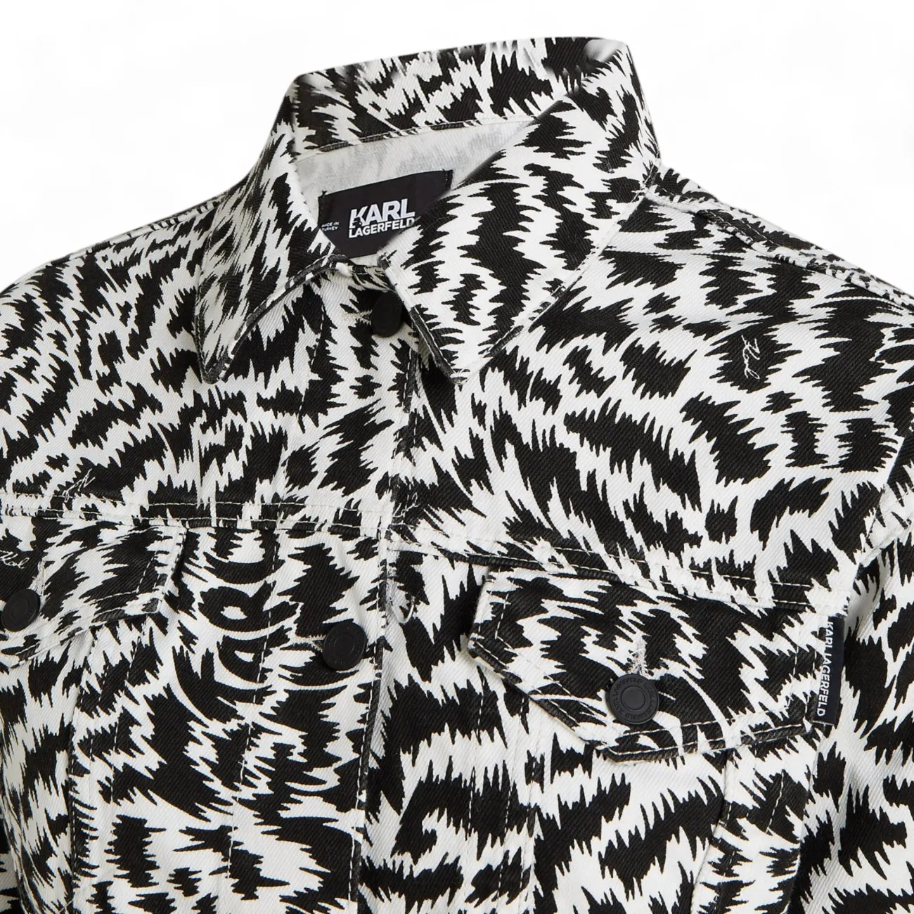 Karl Lagerfeld giubbotto jeans zebrato