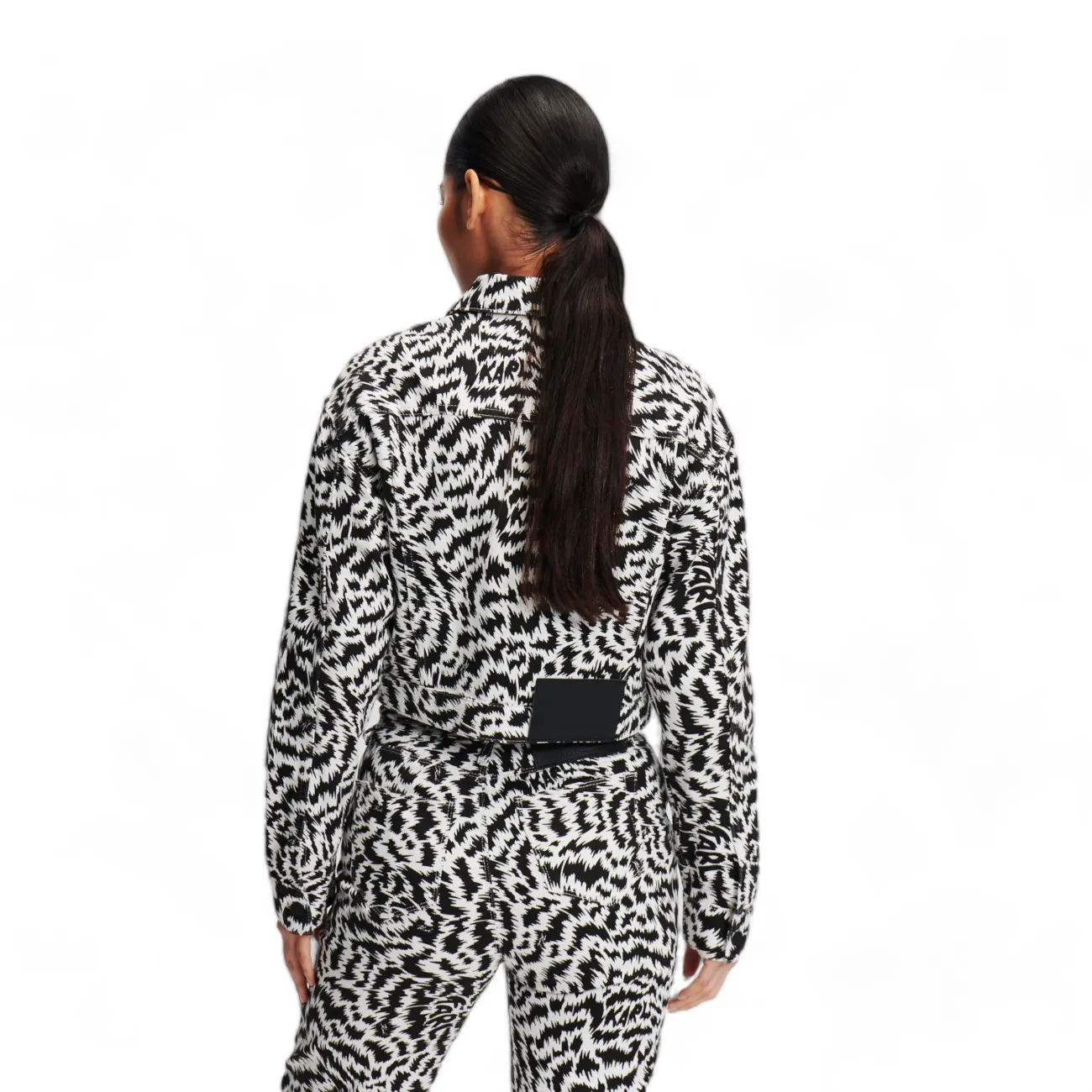 Karl Lagerfeld giubbotto jeans zebrato