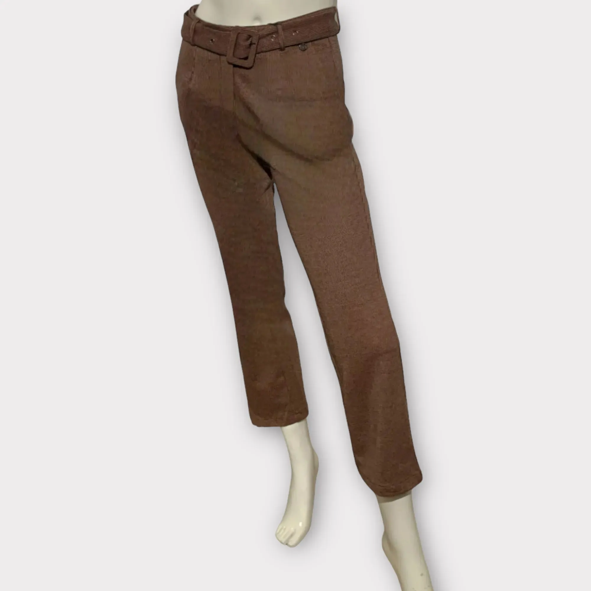 Koralline – Pantalone pied de poule marrone