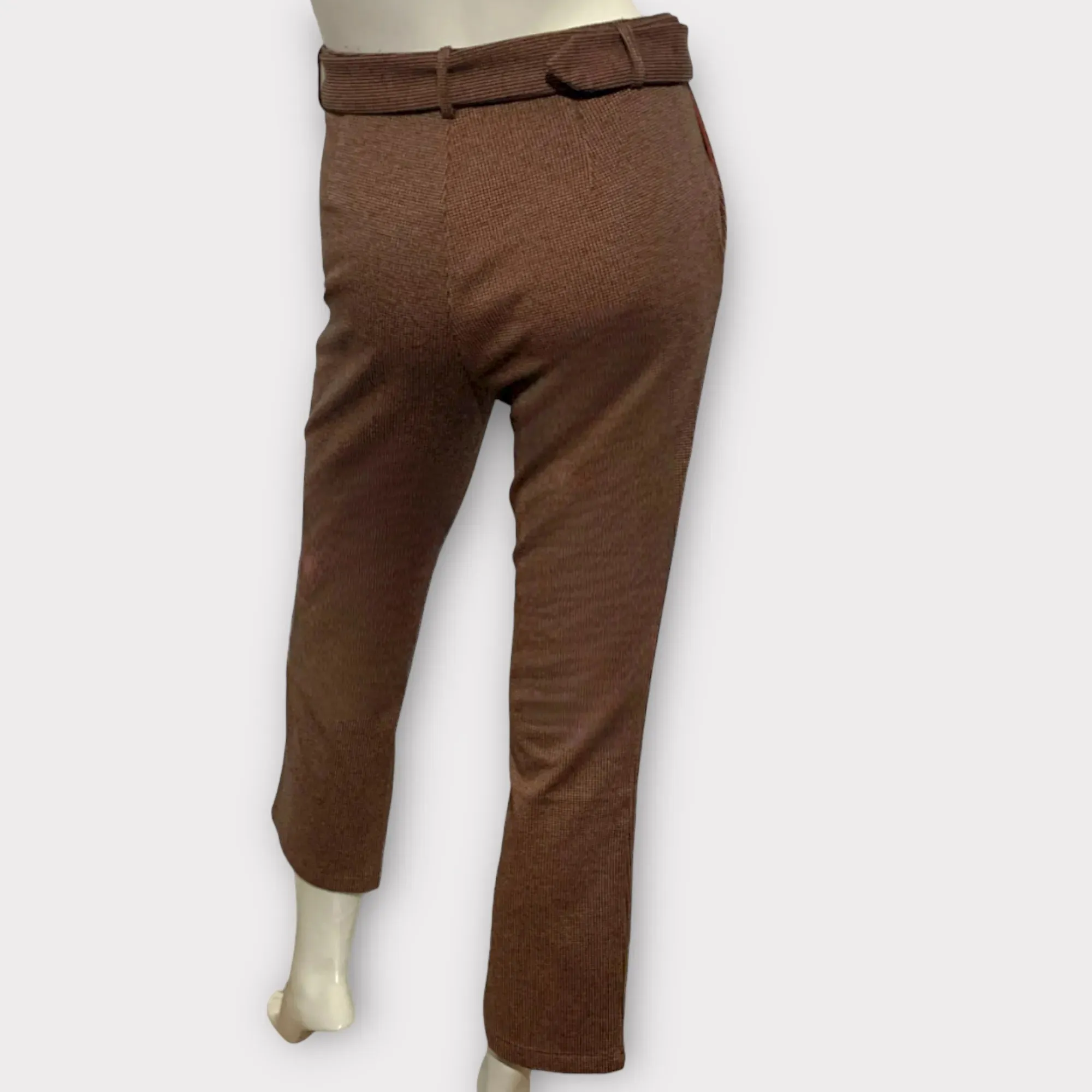 Koralline – Pantalone pied de poule marrone