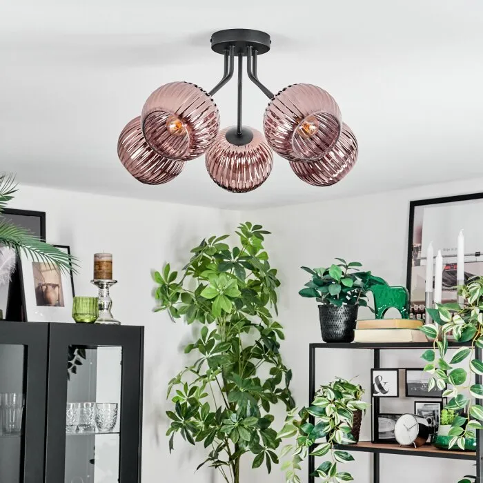 Koyoto Plafoniera, Lampada a sfera 52 cm Ramato, 5-Luci