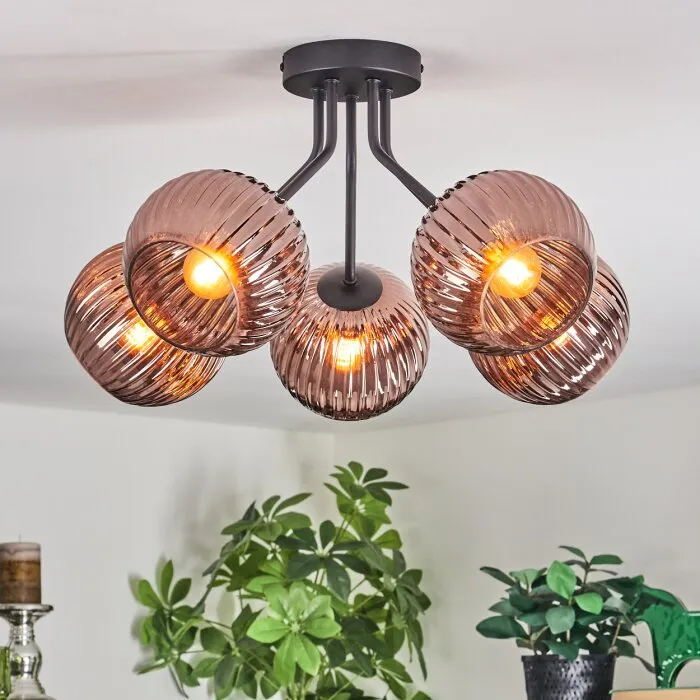 Koyoto Plafoniera, Lampada a sfera 52 cm Ramato, 5-Luci