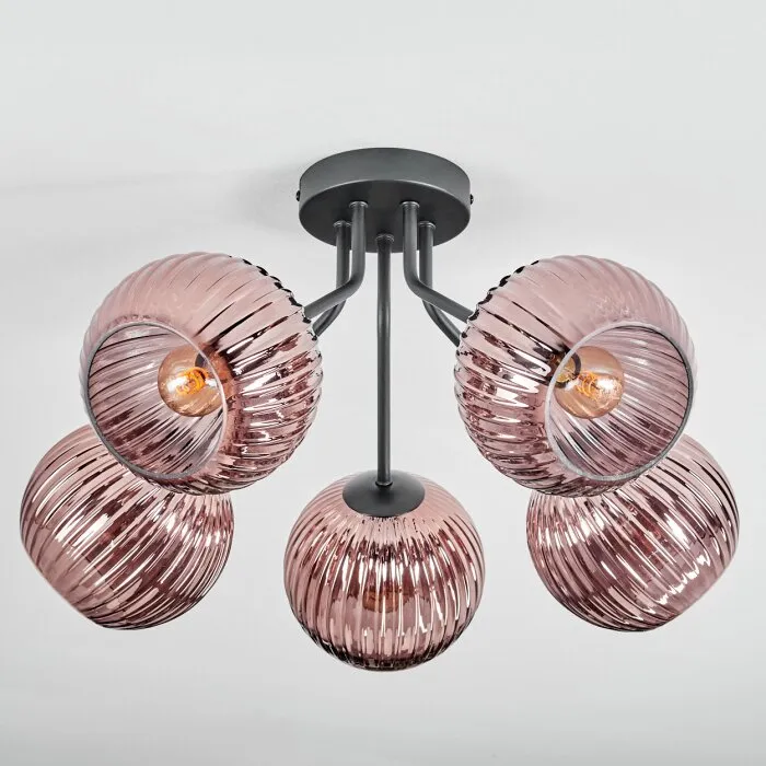 Koyoto Plafoniera, Lampada a sfera 52 cm Ramato, 5-Luci