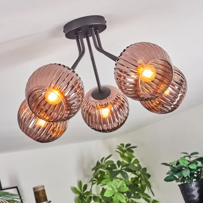Koyoto Plafoniera, Lampada a sfera 52 cm Ramato, 5-Luci