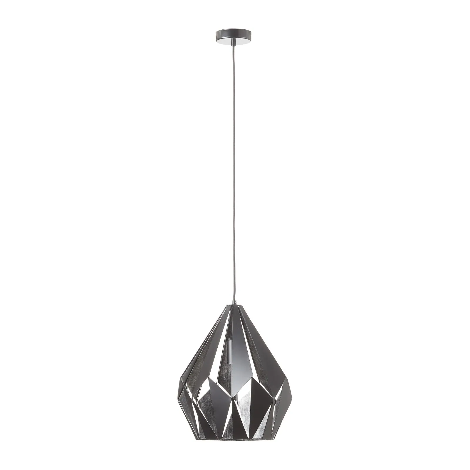 Lampada a sospensione Carlton nero-argento Ø 31 cm