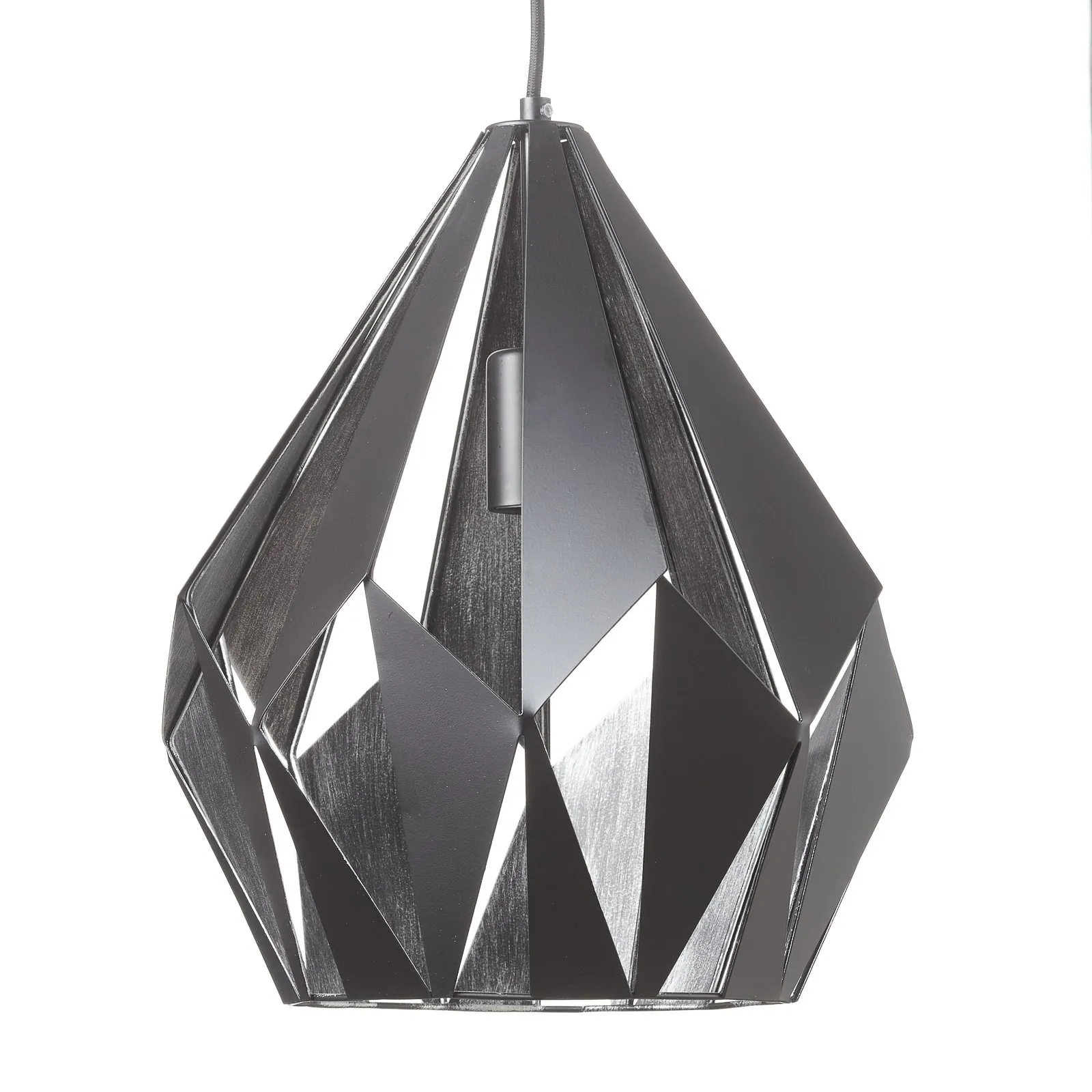 Lampada a sospensione Carlton nero-argento Ø 31 cm