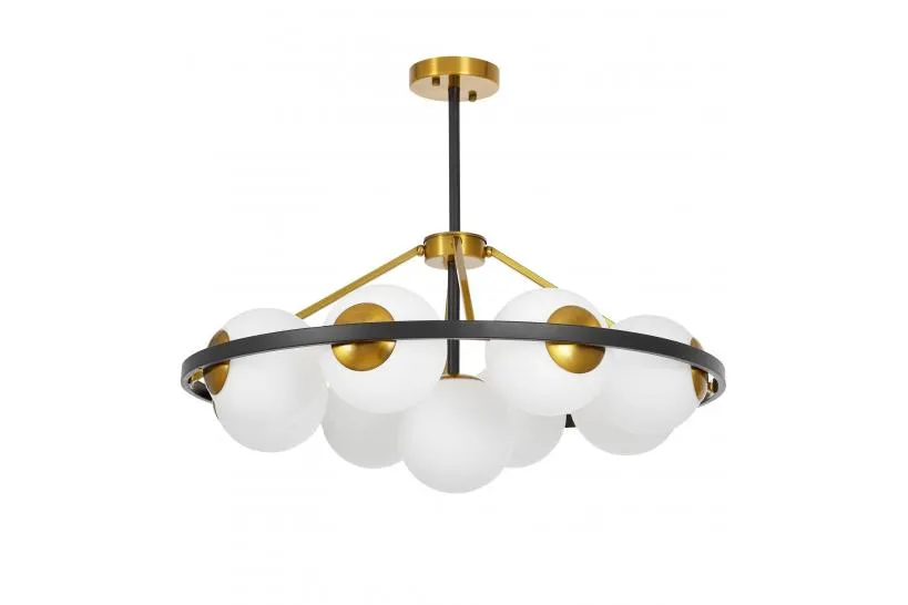 LAMPADA A SOSPENSIONE MODERNA NERO E ORO DONZANO W9
