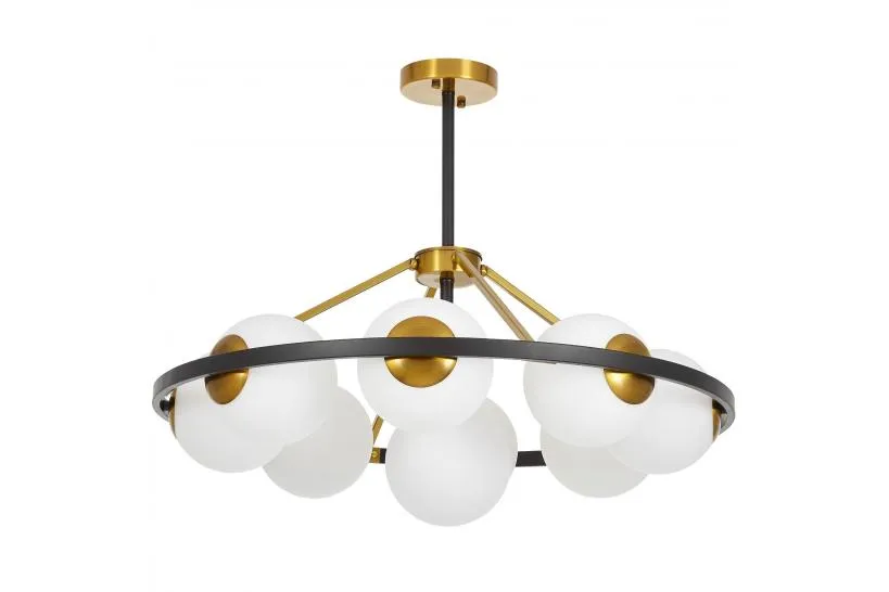 LAMPADA A SOSPENSIONE MODERNA NERO E ORO DONZANO W9