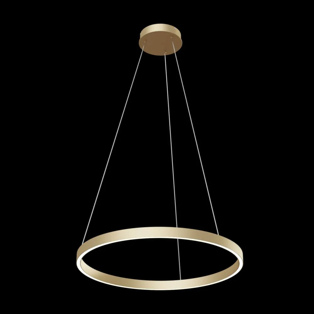 Lampada a Sospensione Moderna Rim Anello Led 37w 4000k Ottone 60 cm Maytoni
