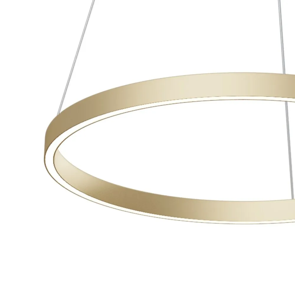 Lampada a Sospensione Moderna Rim Anello Led 37w 4000k Ottone 60 cm Maytoni