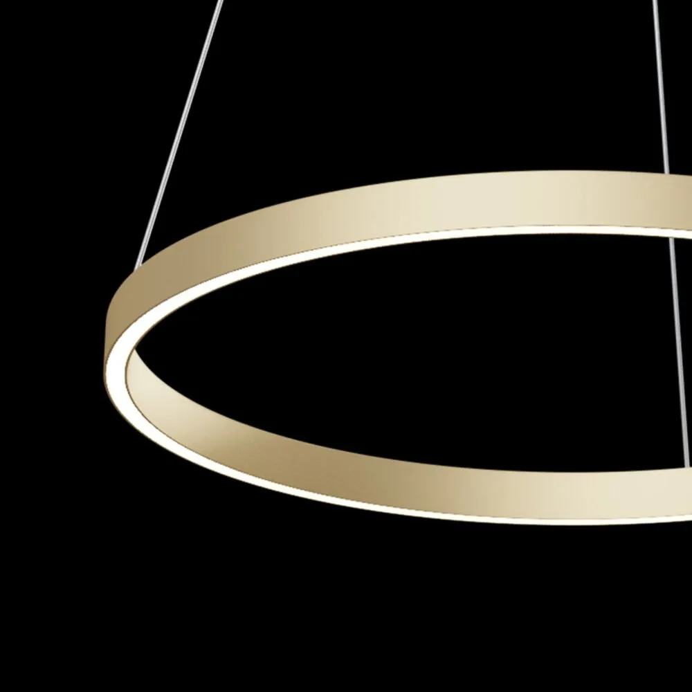 Lampada a Sospensione Moderna Rim Anello Led 37w 4000k Ottone 60 cm Maytoni