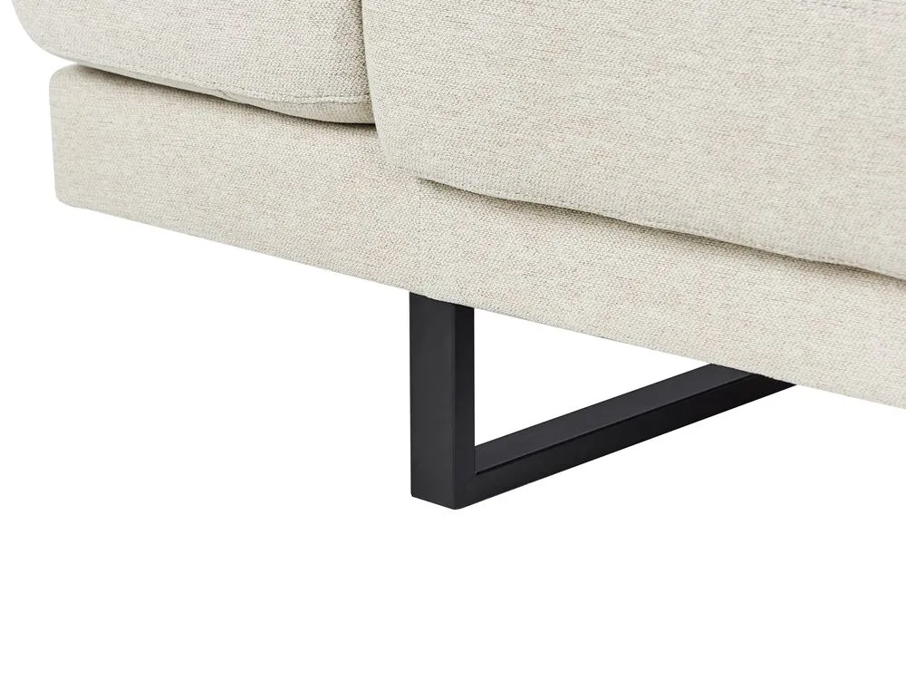 Left Hand Fabric Corner Sofa Beige IKAST