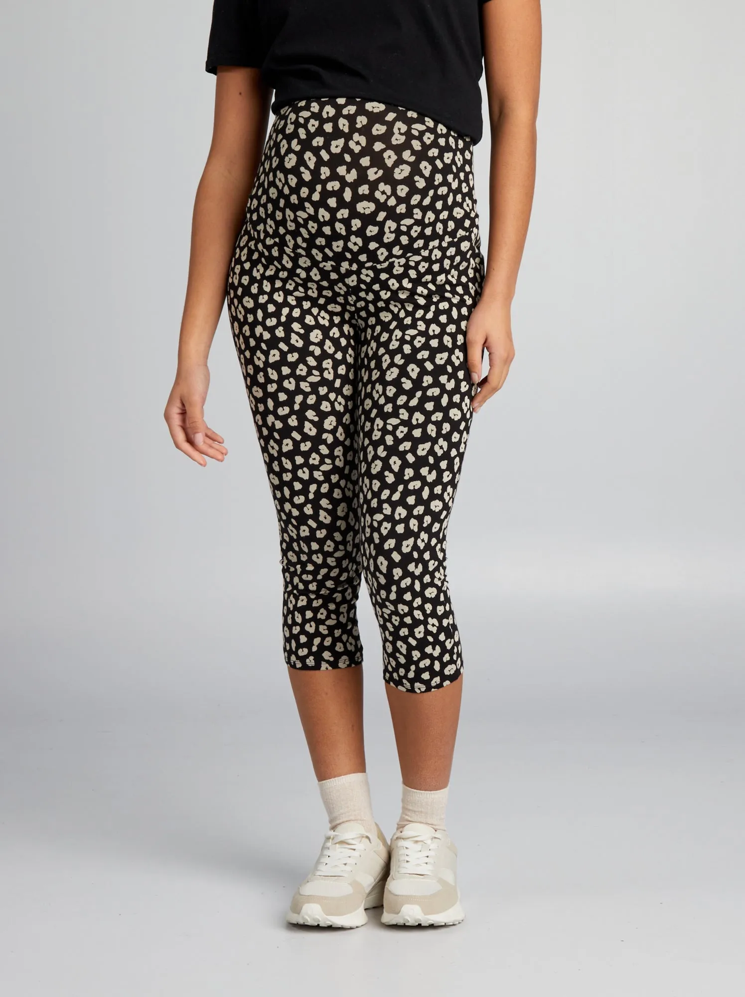 Leggings corti premaman - NERO