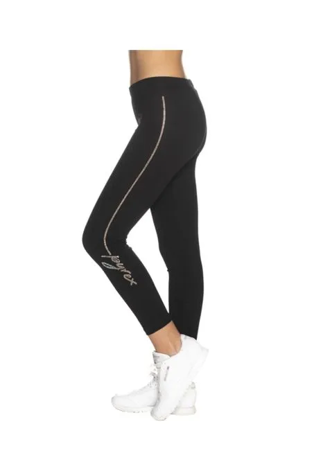 Leggings Donna PYREX Sport Logo Nero