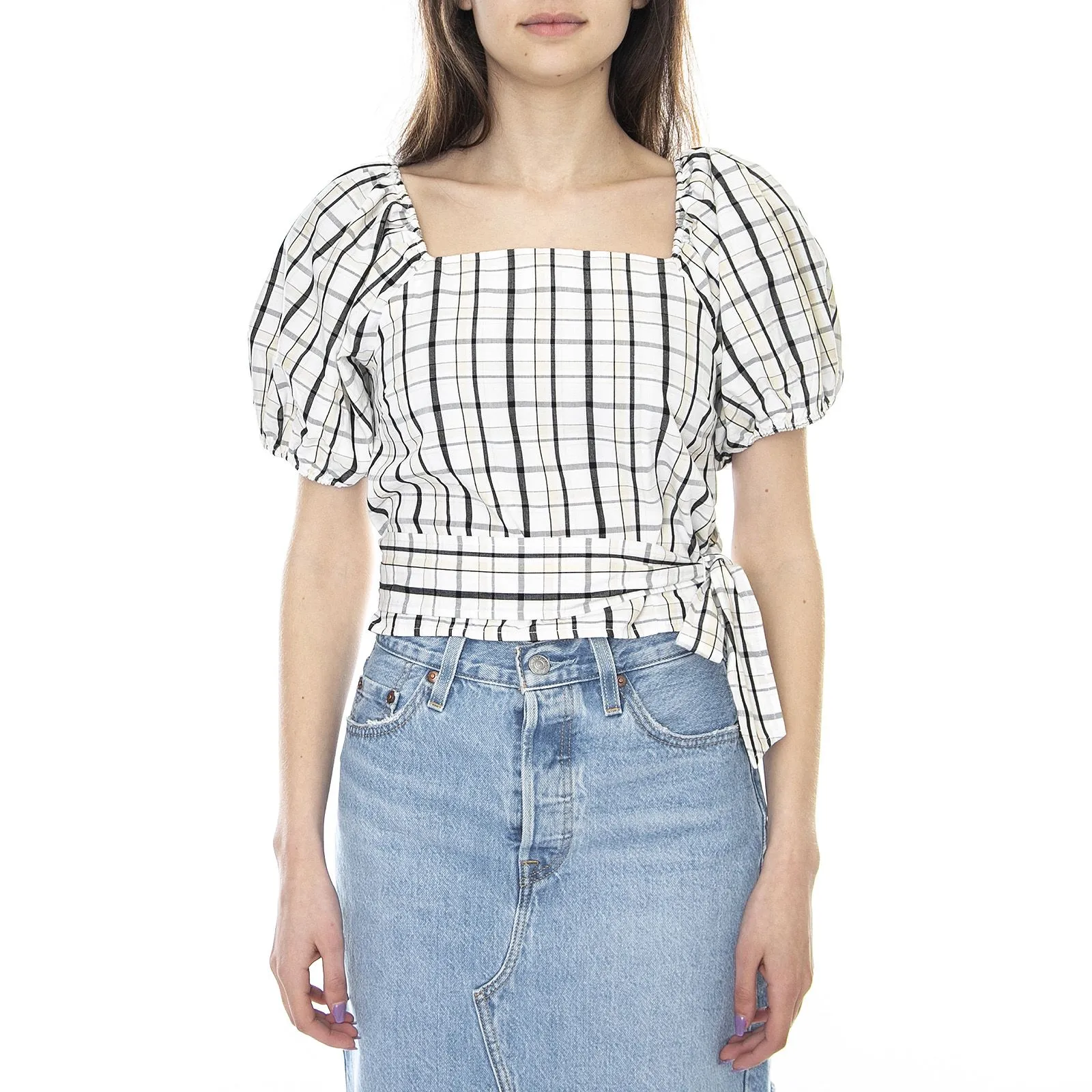 Levis Vera Blouse - Sally Plaid / Cloud Dancer - Top Donna Multicolore    